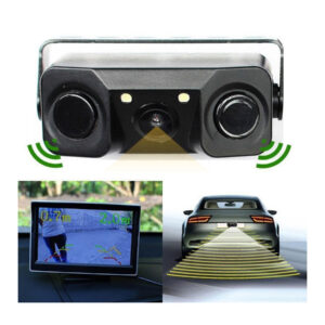 Telecamera Retromarcia Con Sensore Di Parcheggio 2 Led Angolo 170° Notturna