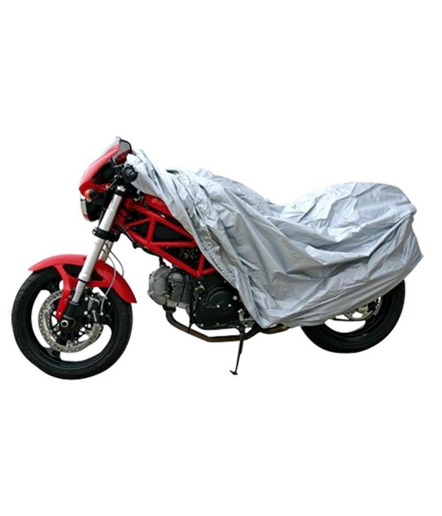 Telo Cover Copri Moto Scooter Bicicletta Polietilene Argento Taglia M 120 X 210