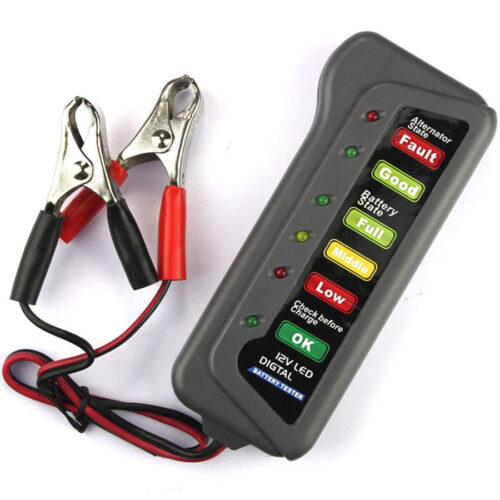Tester Digitale Per Verifica Controllo Batteria Alternatore Auto Moto 12v 6 Led