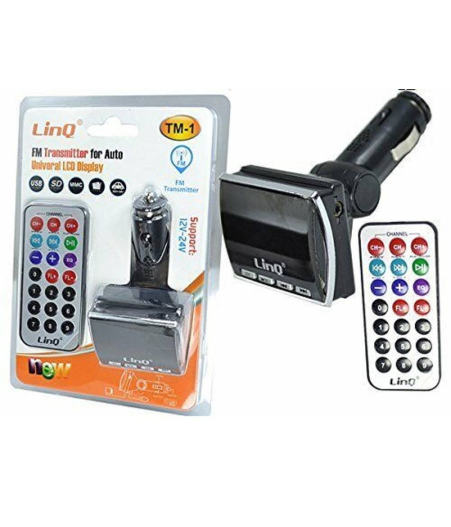 Trasmettitore Fm Bluetooth Mp3 Usb Sd / Mmc Per Auto Linq Tm-1 Lettore