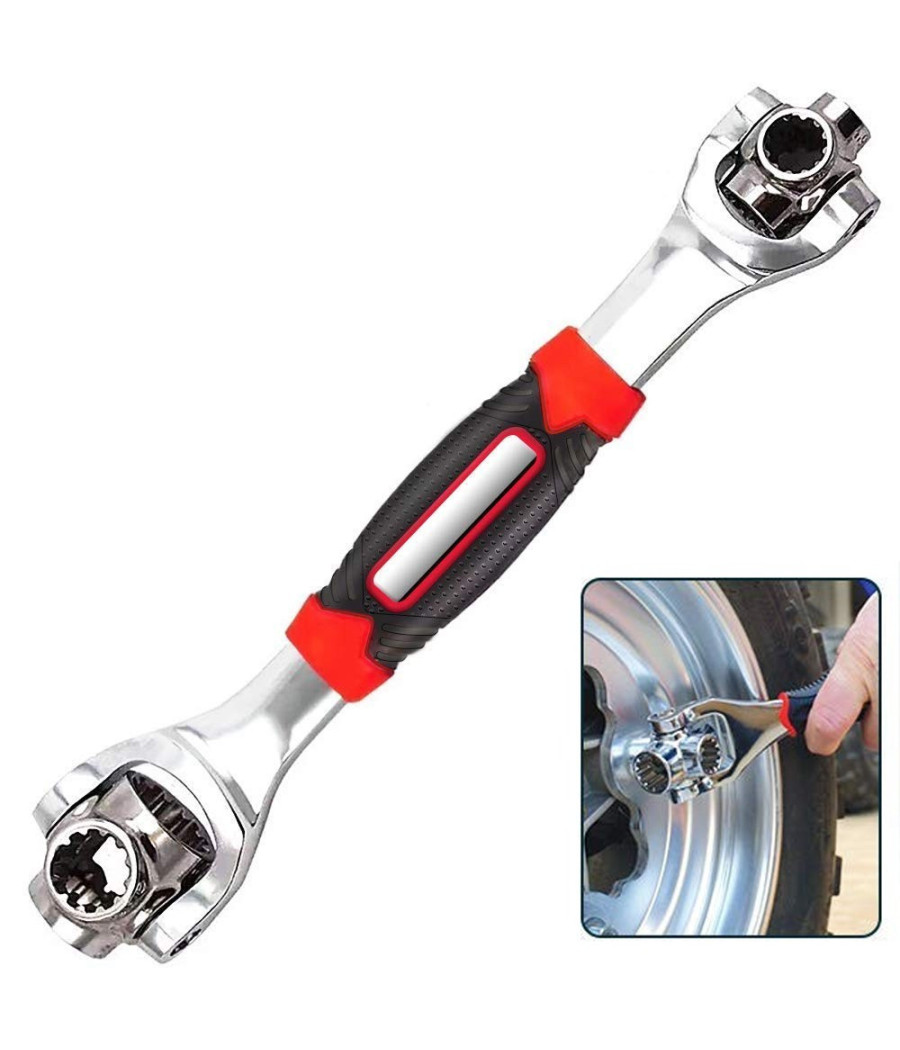 48 In 1 Chiave Multifunzione Universale Cricchetto Angolo Fino A 45° Ruota 360