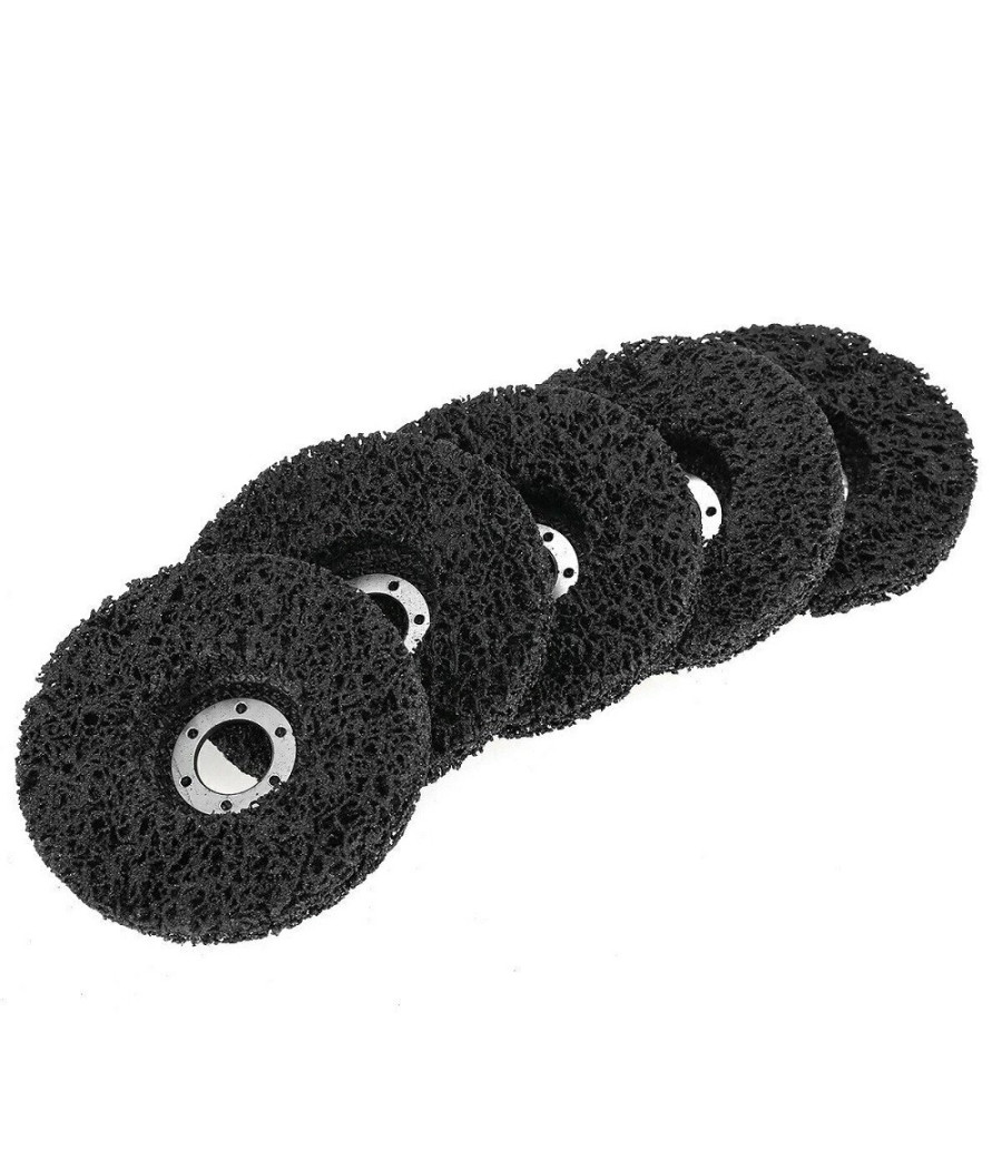 5pz Disco Abrasivo Per Asportazione Vernice Ruggine Saldatura 110mm Nylon A.05101 - immagine 2