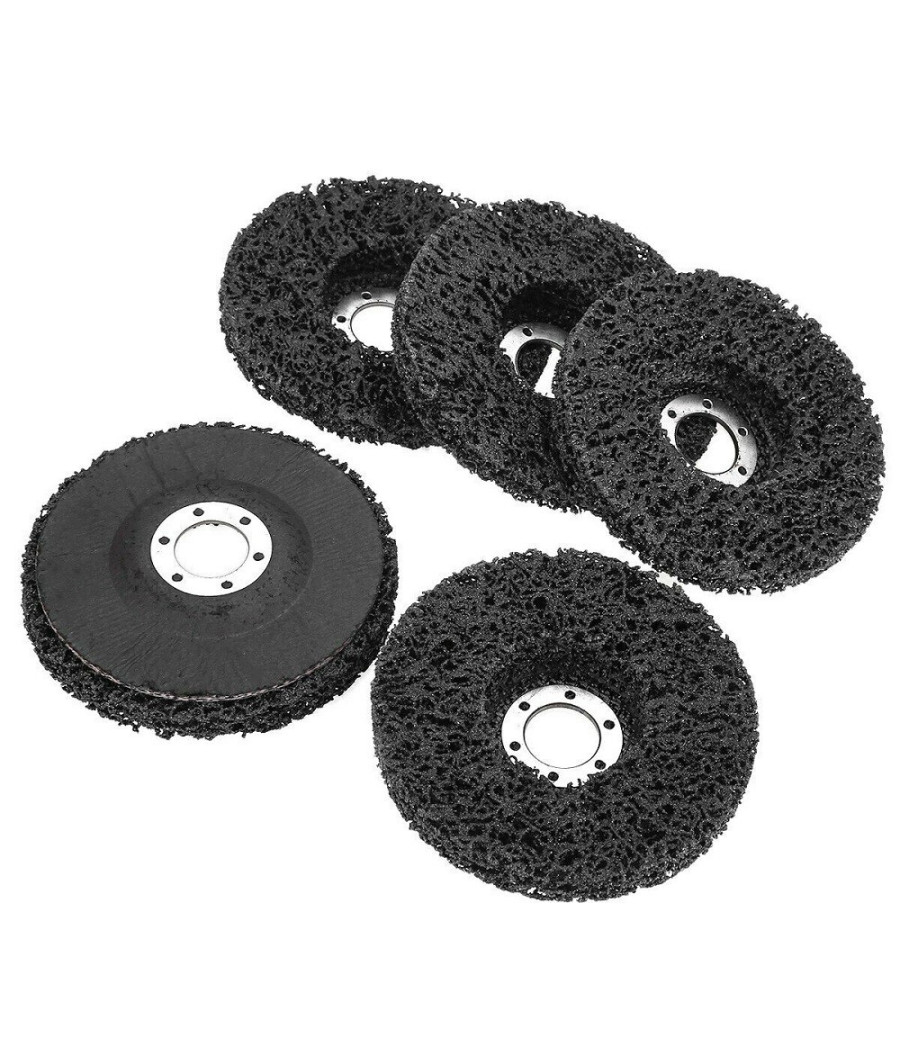5pz Disco Abrasivo Per Asportazione Vernice Ruggine Saldatura 110mm Nylon A.05101 - immagine 3