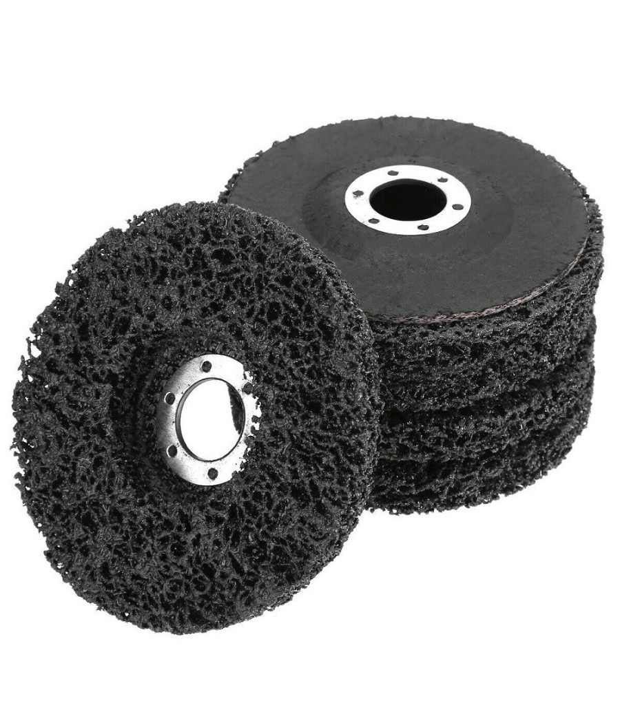 5pz Disco Abrasivo Per Asportazione Vernice Ruggine Saldatura 110mm Nylon A.05101