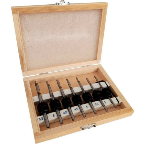 7 Punte Da Trapano Per Svasatore Svasatura Legno Svasare Fori Art.511071