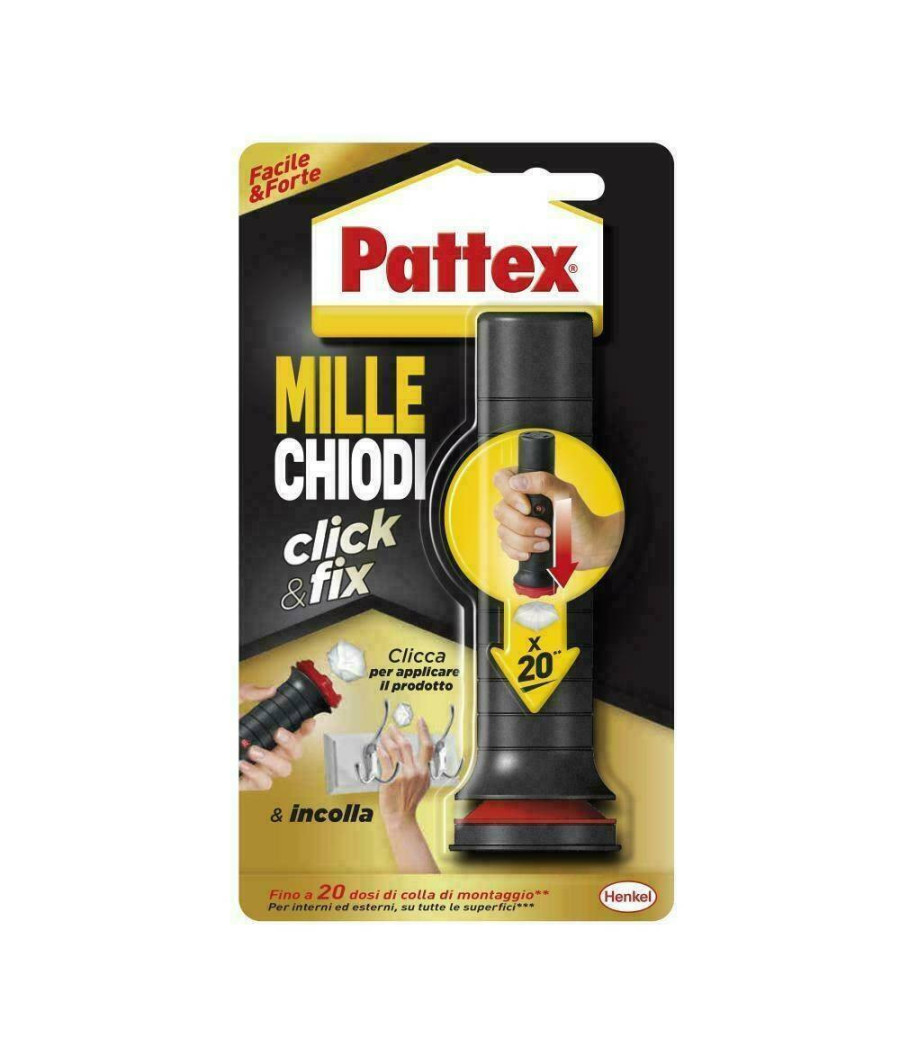 Adesivo Colla Istantanea Pattex Millechiodi Click & Fix 30g Universale