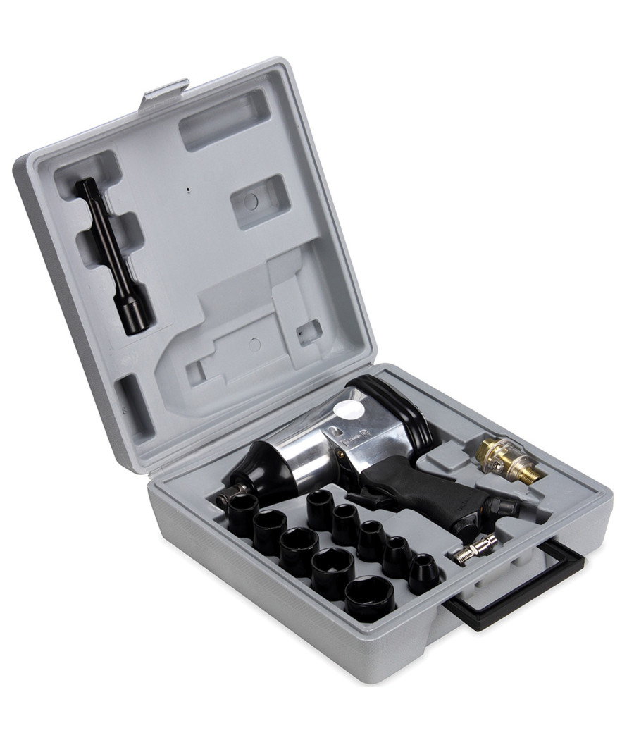 Avvitatore Pneumatico Ad Aria 1/2 Con Valigia E Bussole Pistola Svita Bulloni - immagine 2