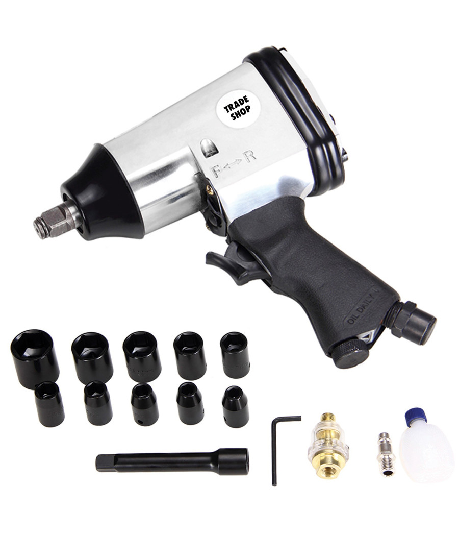 Avvitatore Pneumatico Ad Aria 1/2 Con Valigia E Bussole Pistola Svita Bulloni