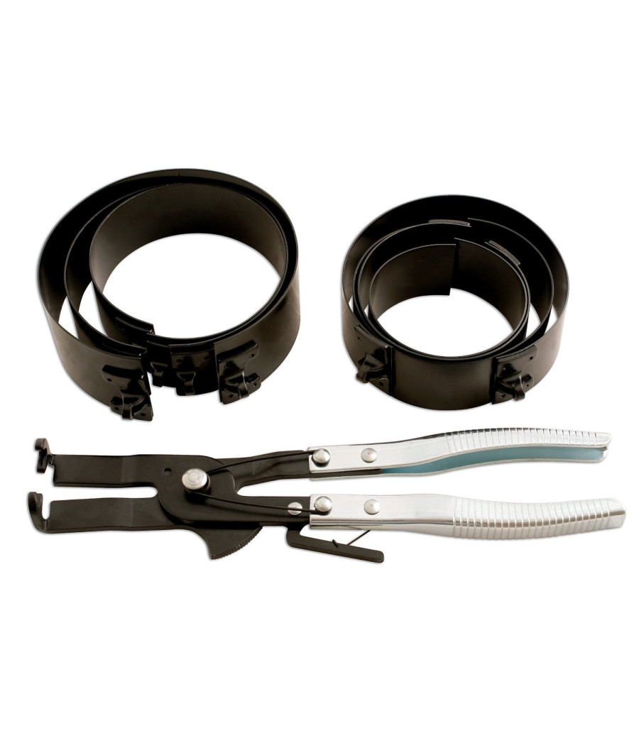 Banda Di Serraggio Anello Pistone Pinza Anelli Raschia Olio Kit 7 Pz 73-111mm - immagine 2