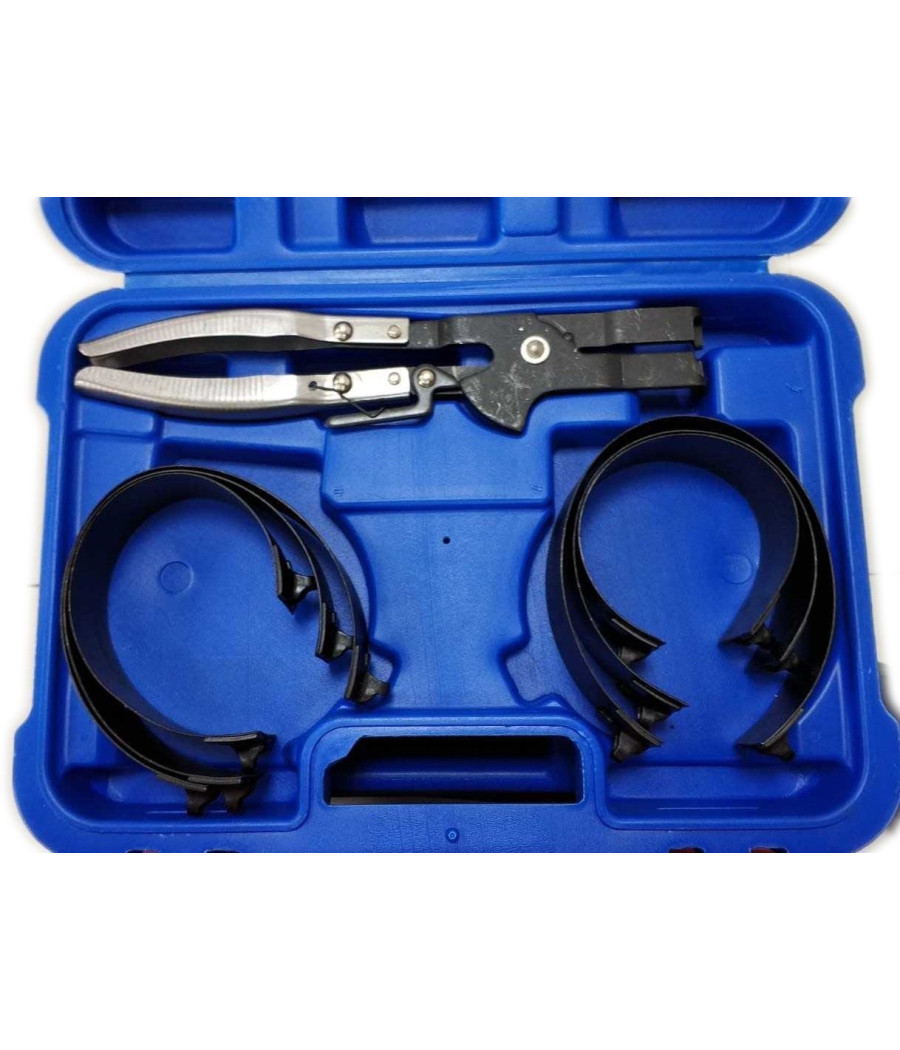 Banda Di Serraggio Anello Pistone Pinza Anelli Raschia Olio Kit 7 Pz 73-111mm - immagine 3