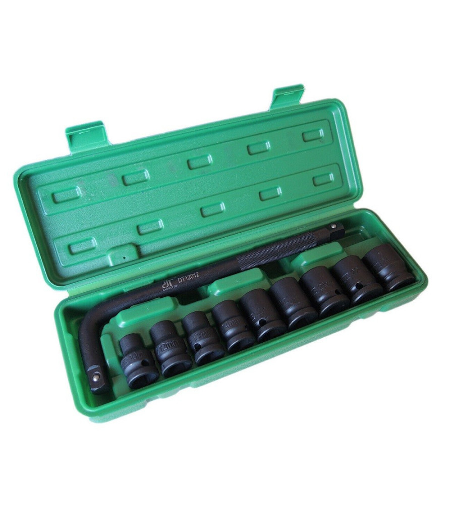 Bussole Boccole Per Pistola Avvitatore Pneumatico Set 9 Pz 1/2'' Da 10 A 24mm