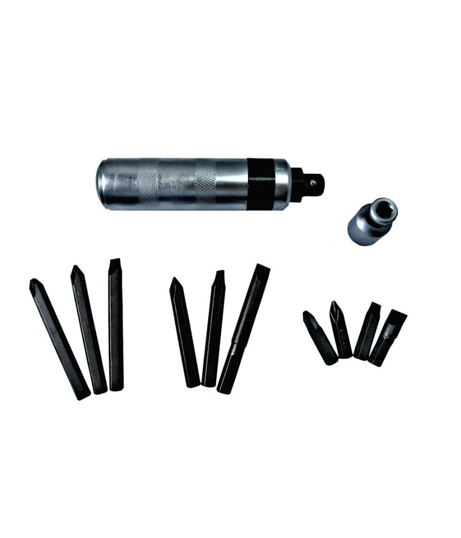 Cacciavite Giravite Ad Impatto Percussione 12 Pz Reversibile Chrome Vanadium - immagine 2