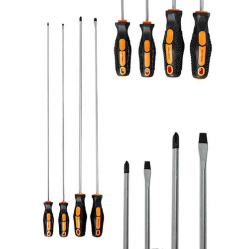 Cacciaviti Giravite Lunghi 45 Cm Stella Taglio 4 Attrezzi In Cromo Vanadio