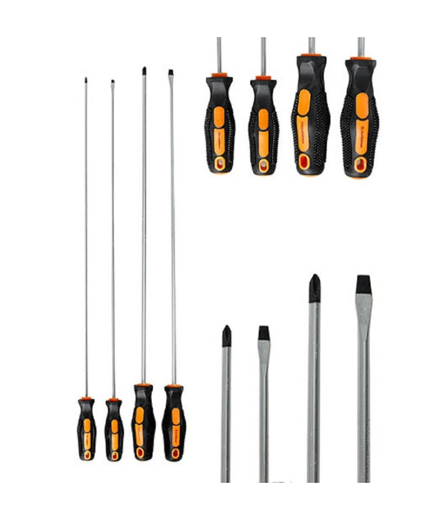 Cacciaviti Giravite Lunghi 45 Cm Stella Taglio 4 Attrezzi In Cromo Vanadio