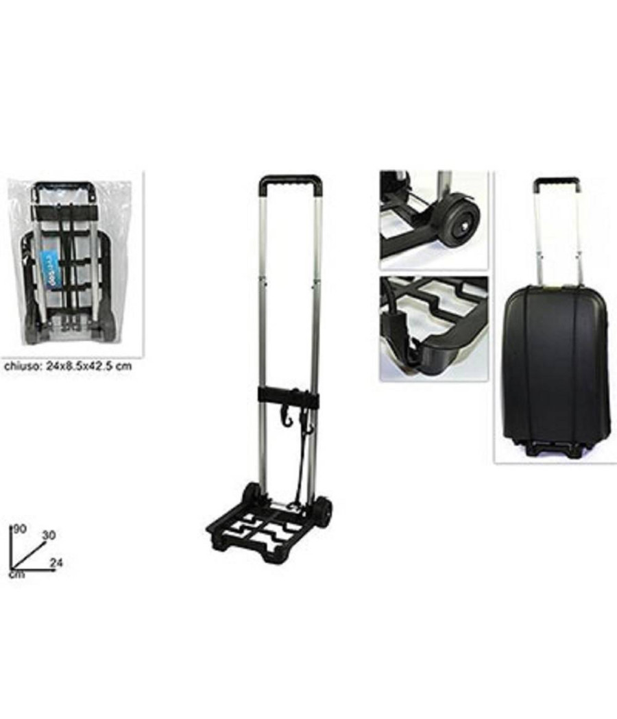 Carrello Porta Valigia Pieghevole Richiudibile Pacchi Portavaligie Per Trasporto