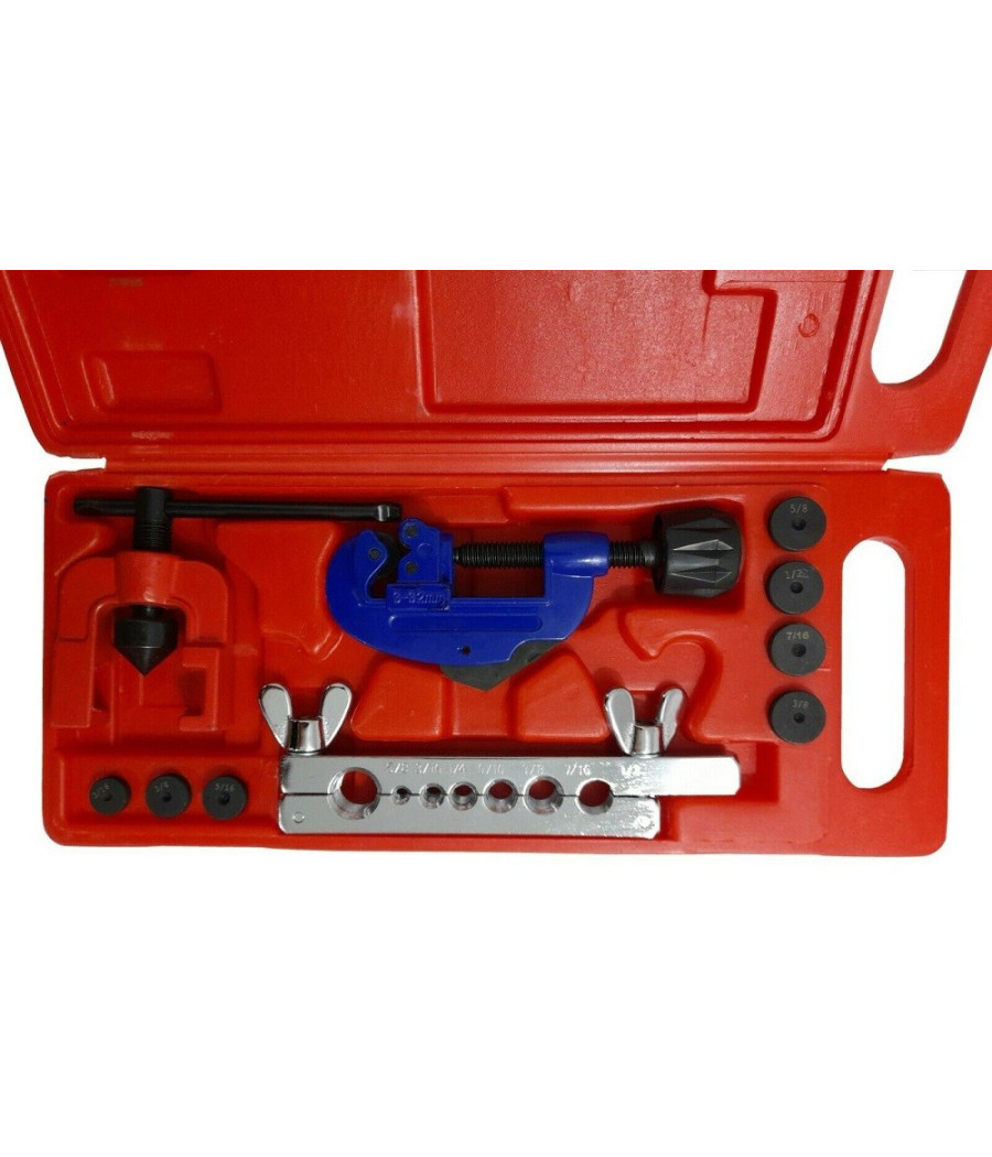 Cartellatrice Flangiatubo Rame Svasatura Idraulica 5/8 - 1/2" Tubi Da 3 A 32mm - immagine 2