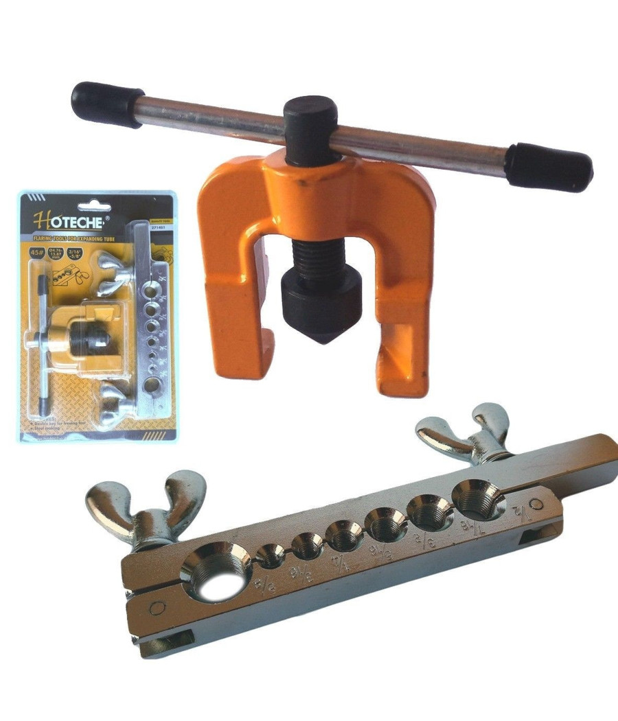 Cartellatrice Tubo Rame Svasatrice Pagliettatrice 1/2 7/16 3/8 5/16 1/4 3/16 5/6