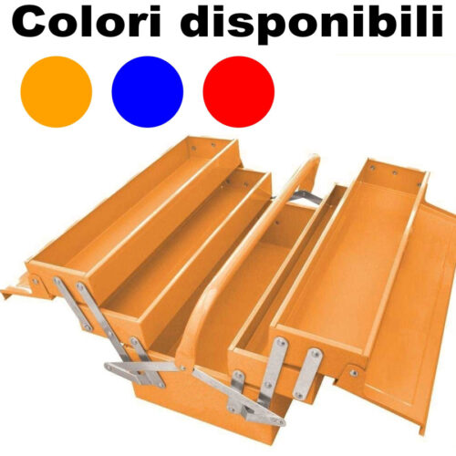 Cassetta Porta Attrezzi In Metallo Estensibile 40 X 20 X 19,5cm Organizer