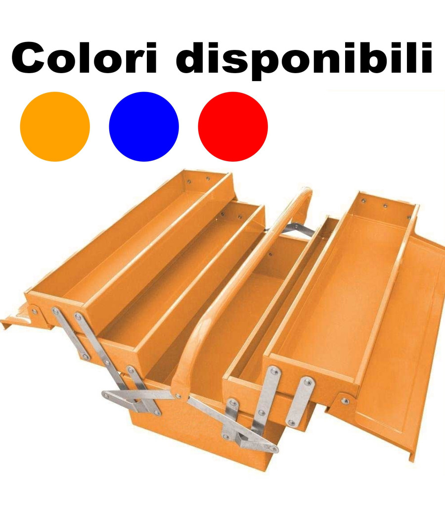 Cassetta Porta Attrezzi In Metallo Estensibile 40 X 20 X 19,5cm Organizer
