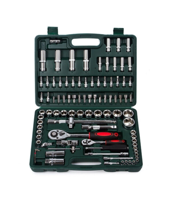 Cassetta Valigetta Set Cricchetto 94 Pz Kf-94 Acciaio Cromo Vanadio 1/2" 1/4"