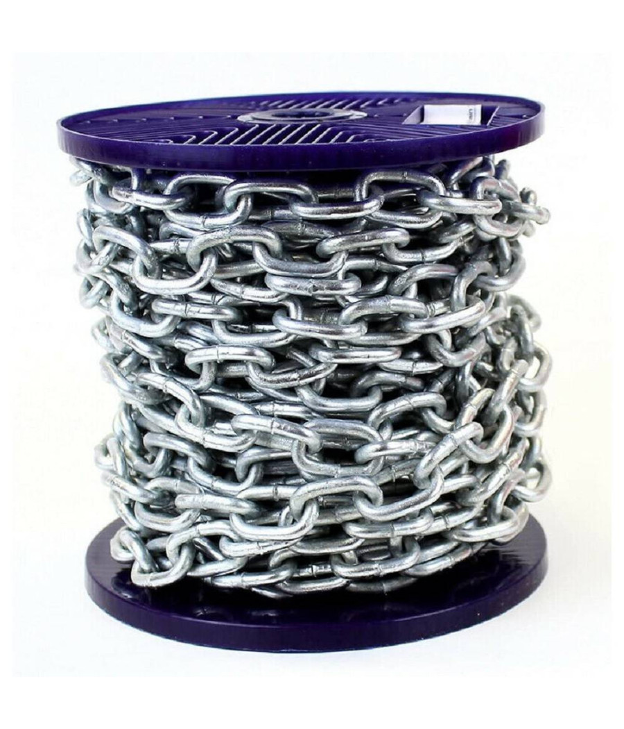 Catena Di Sicurezza In Ferro Zincato Saldata Catene Genovese Bobina 1,5 Metri