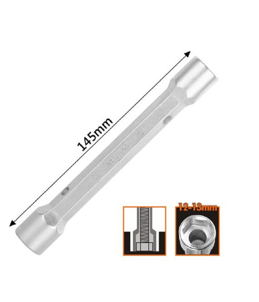 Chiave A Bussola Tubo Esagonale Da 145 Mm Doppie Bocche Esagonali 12-13 Mm 97550 - immagine 2