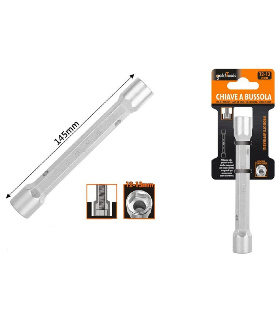 Chiave A Bussola Tubo Esagonale Da 145 Mm Doppie Bocche Esagonali 12-13 Mm 97550
