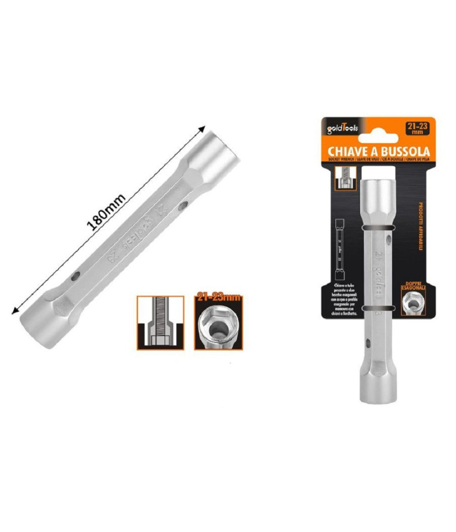 Chiave A Bussola Tubo Esagonale Da 180 Mm Doppie Bocche Esagonali 21-23 Mm 97555