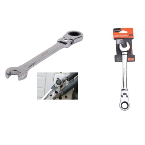Chiave A Cricchetto Combinata 19mm Testa Pieghevole Cromo Vanadio Utensile 91740