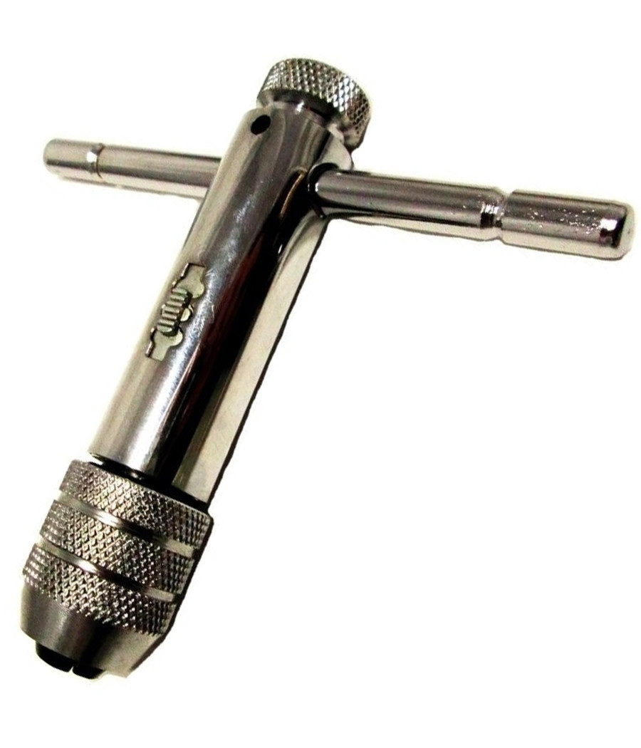 Chiave A T Giramaschio A Cricchetto Reversibile Manico Filiere M5 M3 100mm 120mm - immagine 2