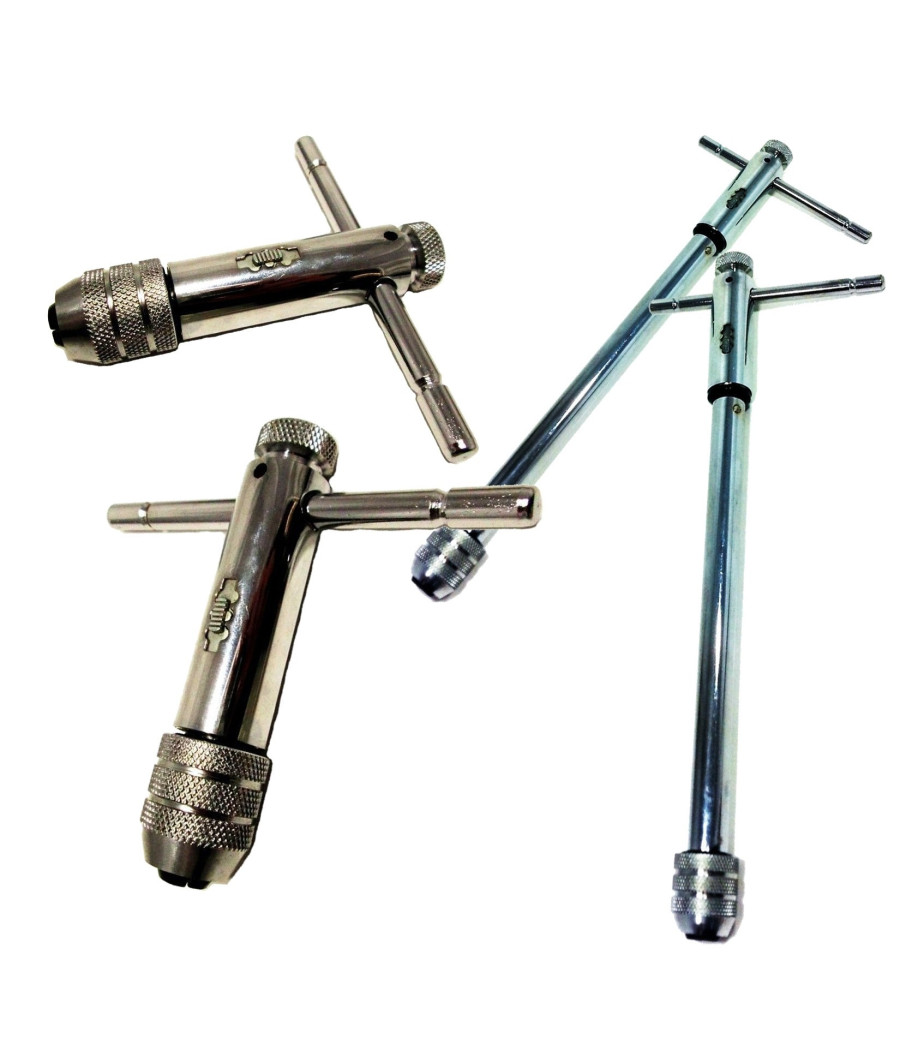 Chiave A T Giramaschio A Cricchetto Reversibile Manico Filiere M5 M3 100mm 120mm