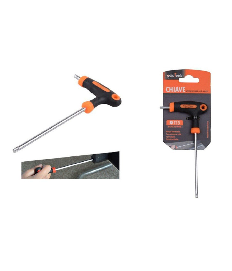 Chiave Brugola T Trapezoidale Punta Stella T15x100mm Impugnatura Ergonomica 91803
