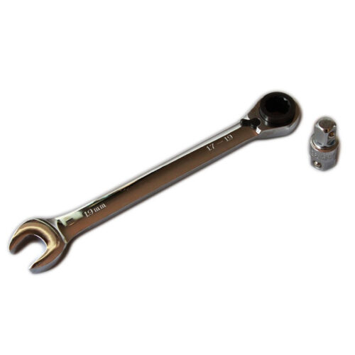 Chiave Combinata Cricchetto Reversibile Fissa A Stella 19mm 17-19mm Adattatore