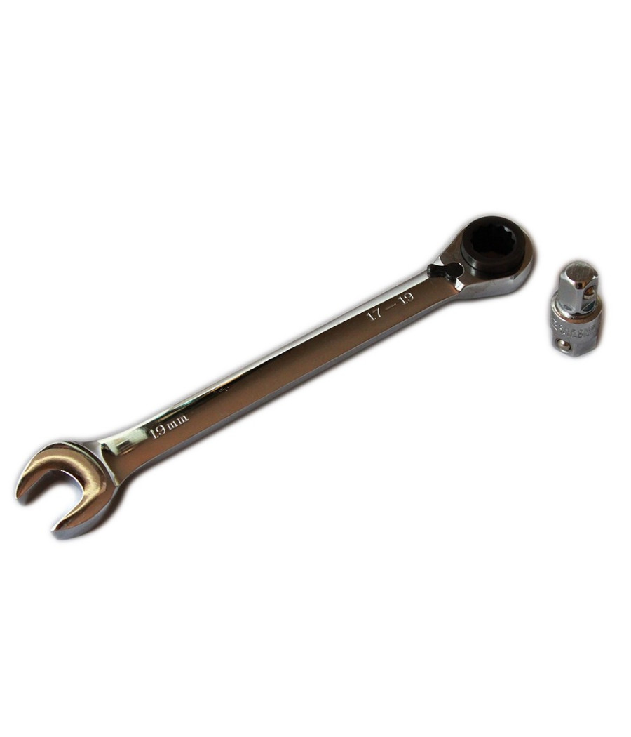 Chiave Combinata Cricchetto Reversibile Fissa A Stella 19mm 17-19mm Adattatore