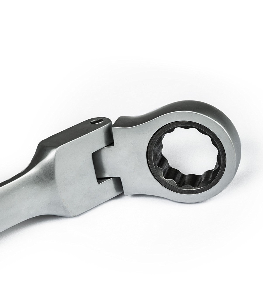 Chiave Combinate A Cricchetto Chrome Vanadium Con Testa Snodabile Misura Mm - immagine 3