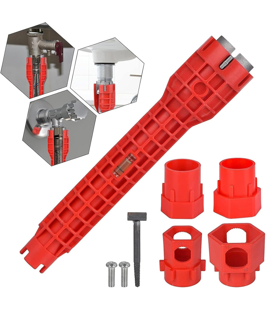 Chiave Multifunzione A Bussola Per Installazione Rubinetti Tubo Bagno Idraulico