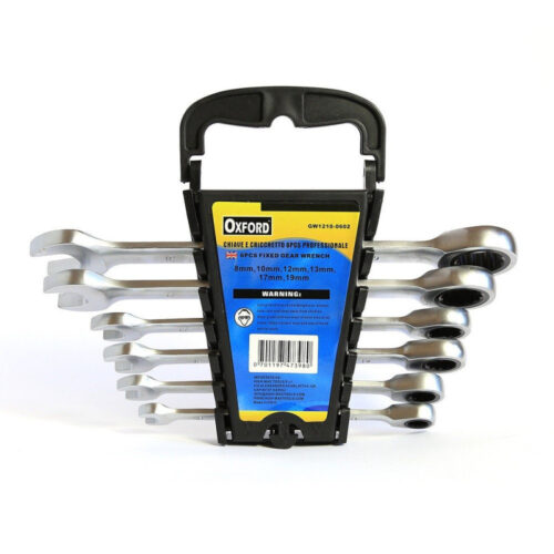 Chiavi Combinate A Cricchetto Set Da 6 Pz Chrome Vanadium 8/10/12/13/17/19