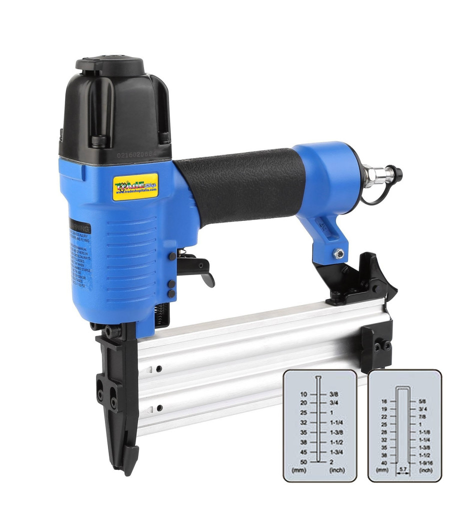 Chiodatrice Spillatrice Aria 2 Funzioni Sparachiodi Pistola Per Chiodi 10 50 Mm