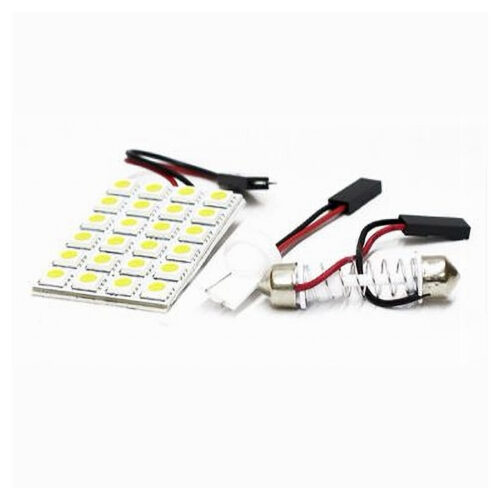 Chip Led 24 Led Per Interni Auto Luce Fredda 6000k 5 Watt 12 V T10 Maxtech L-m05