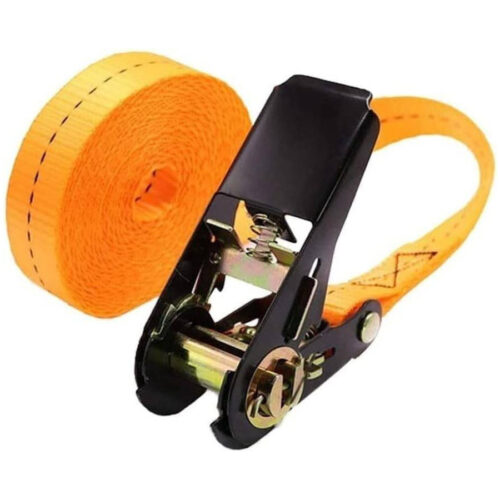Cinghia Di Ancoraggio Serraggio A Cricchetto Con Tenditore Senza Ganci 25mmx5mt
