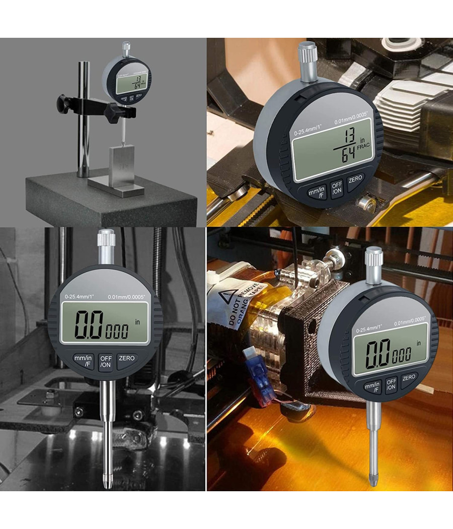 Comparatore Centesimale Digitale Con Display 0-25,4mm/0,5" Tornio  0,01mm/0,005" - immagine 2