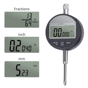 Comparatore Centesimale Digitale Con Display 0-25,4mm/0,5" Tornio  0,01mm/0,005"