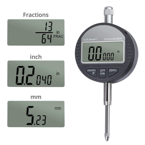 Comparatore Centesimale Digitale Con Display 0-25,4mm/0,5″ Tornio  0,01mm/0,005″
