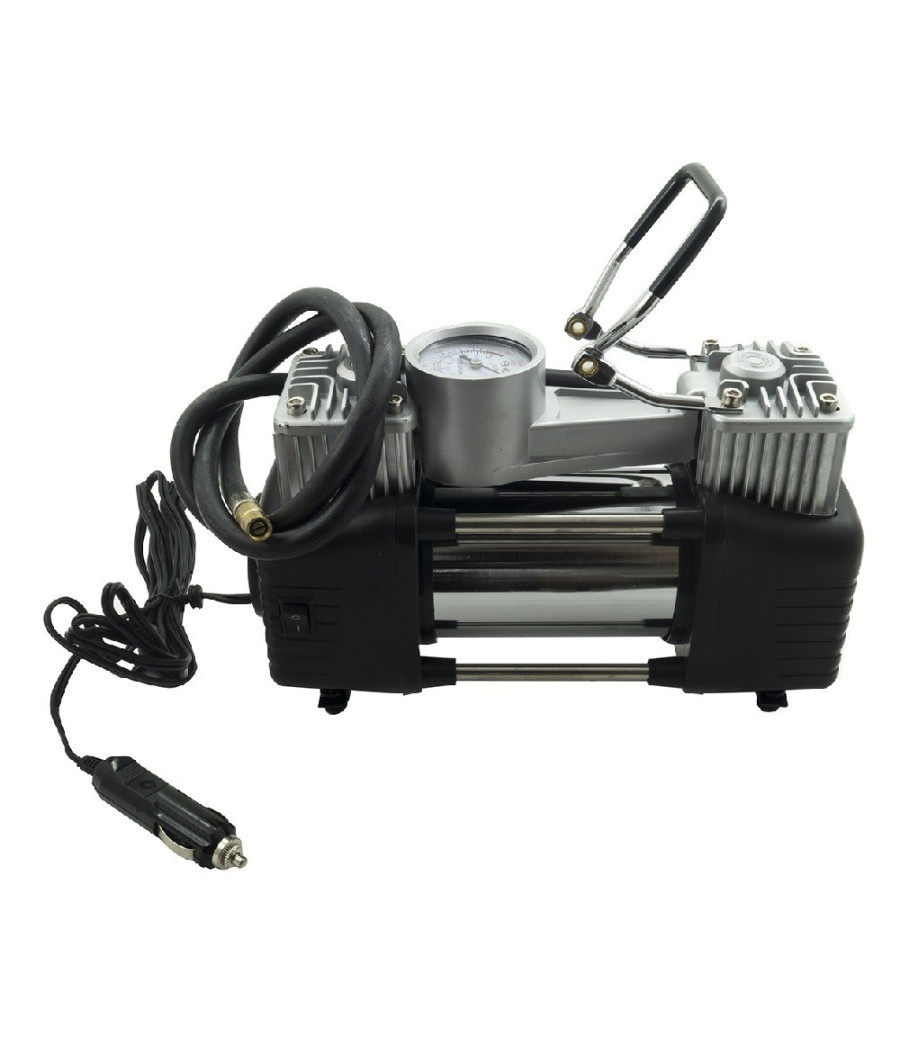 Compressore 2 Cilindri 12v 85lt 150psi Auto Moto Torcia Viaggio Casa + Valigetta - immagine 2