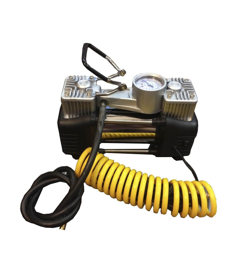 Compressore 2 Cilindri 12v 85lt 150psi Auto Moto Torcia Viaggio Casa + Valigetta - immagine 3