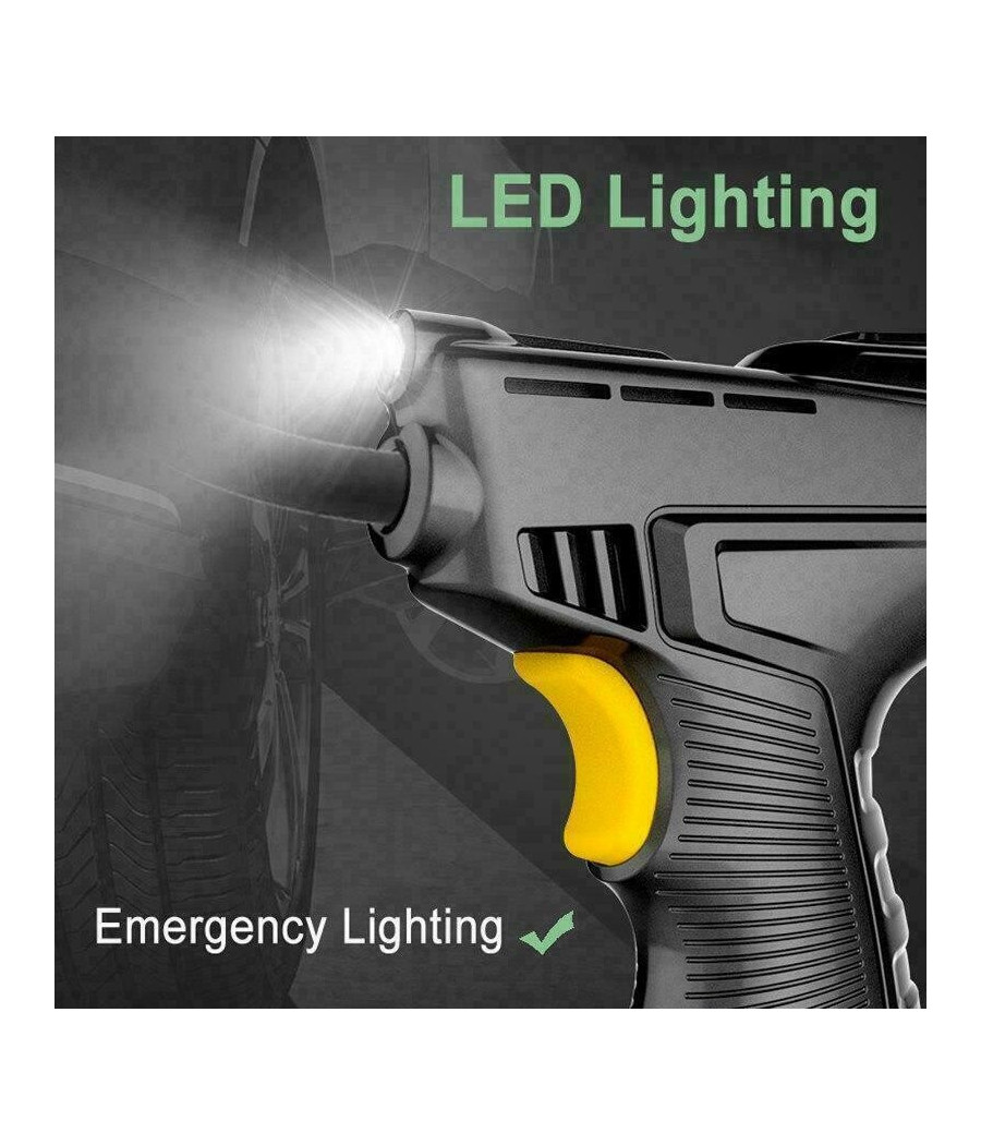 Compressore Ad Aria Per Auto Portatile 12v Pressione Ruote Con Display Led 120w - immagine 2