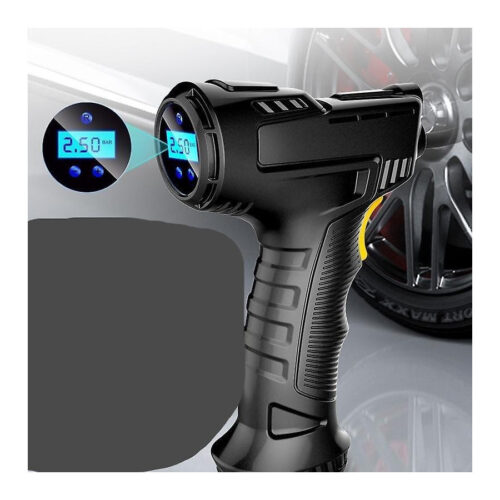 Compressore Ad Aria Per Auto Portatile 12v Pressione Ruote Con Display Led 120w