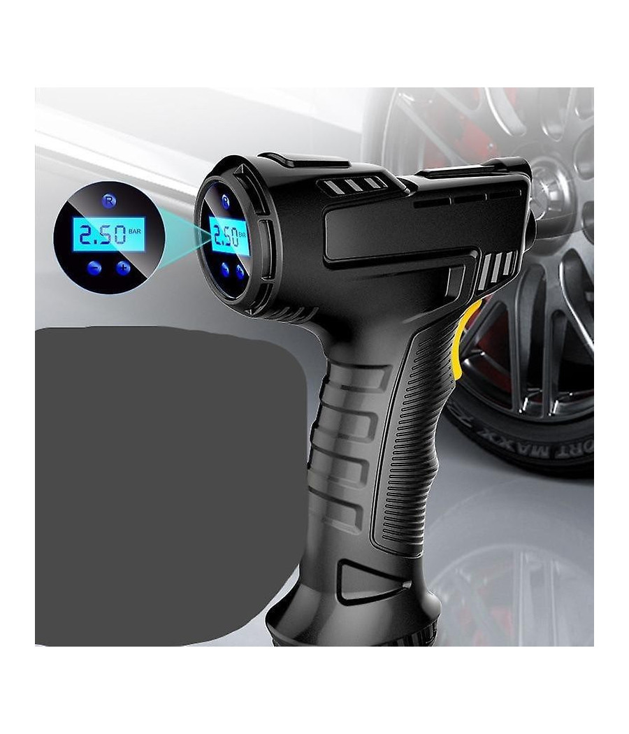 Compressore Ad Aria Per Auto Portatile 12v Pressione Ruote Con Display Led 120w