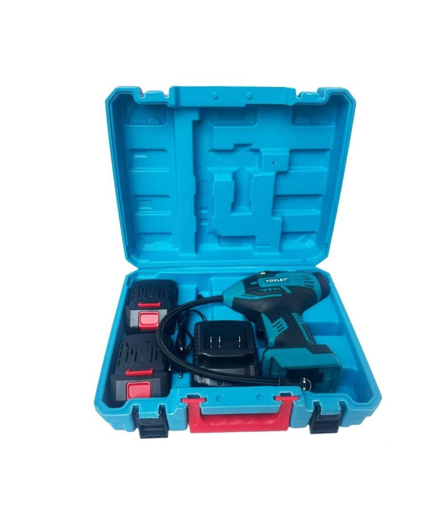 Compressore Aria Portatile Doppia Batteria Litio 36 V Digitale Ruote Auto Moto - immagine 3