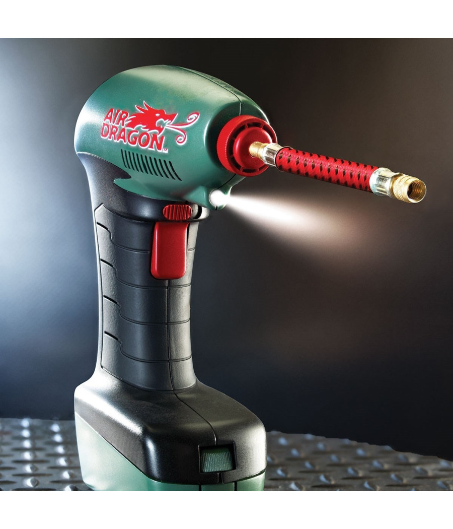 Compressore D'aria Portatile Luce Led Presa Auto 12v Cavo 4,25mt Moto Campeggio - immagine 3